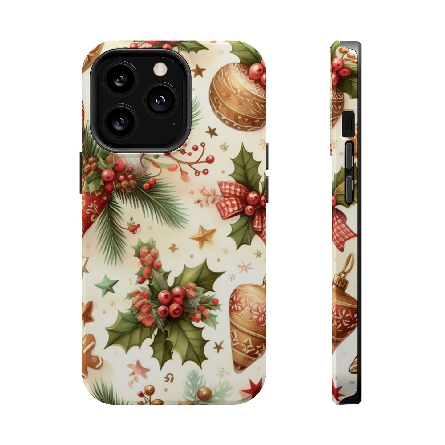 Classic Christmas Stocking & Ornaments Pattern – iPhone Series Case