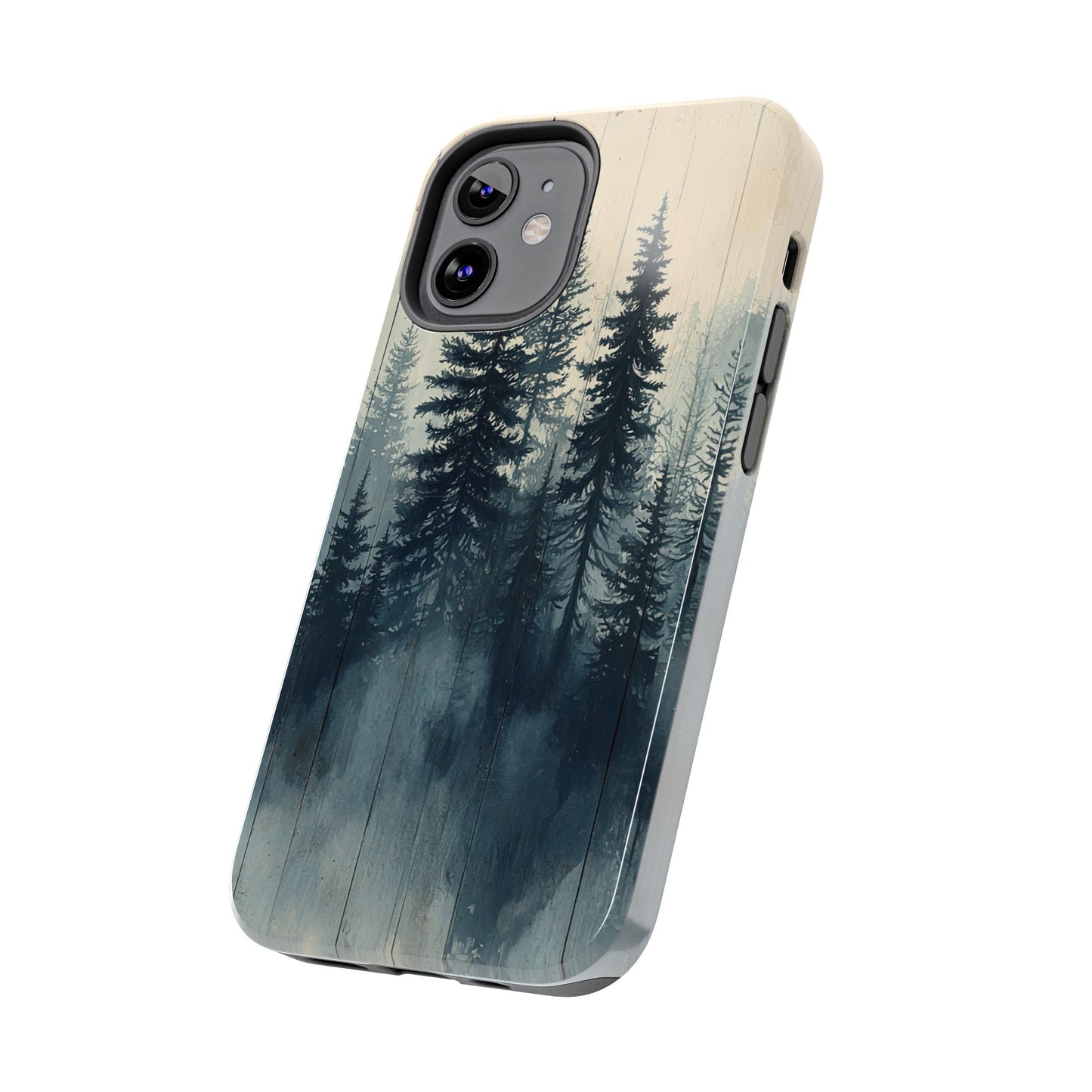 Misty Forest Wood iPhone Case - Nature-Inspired Protective Cover