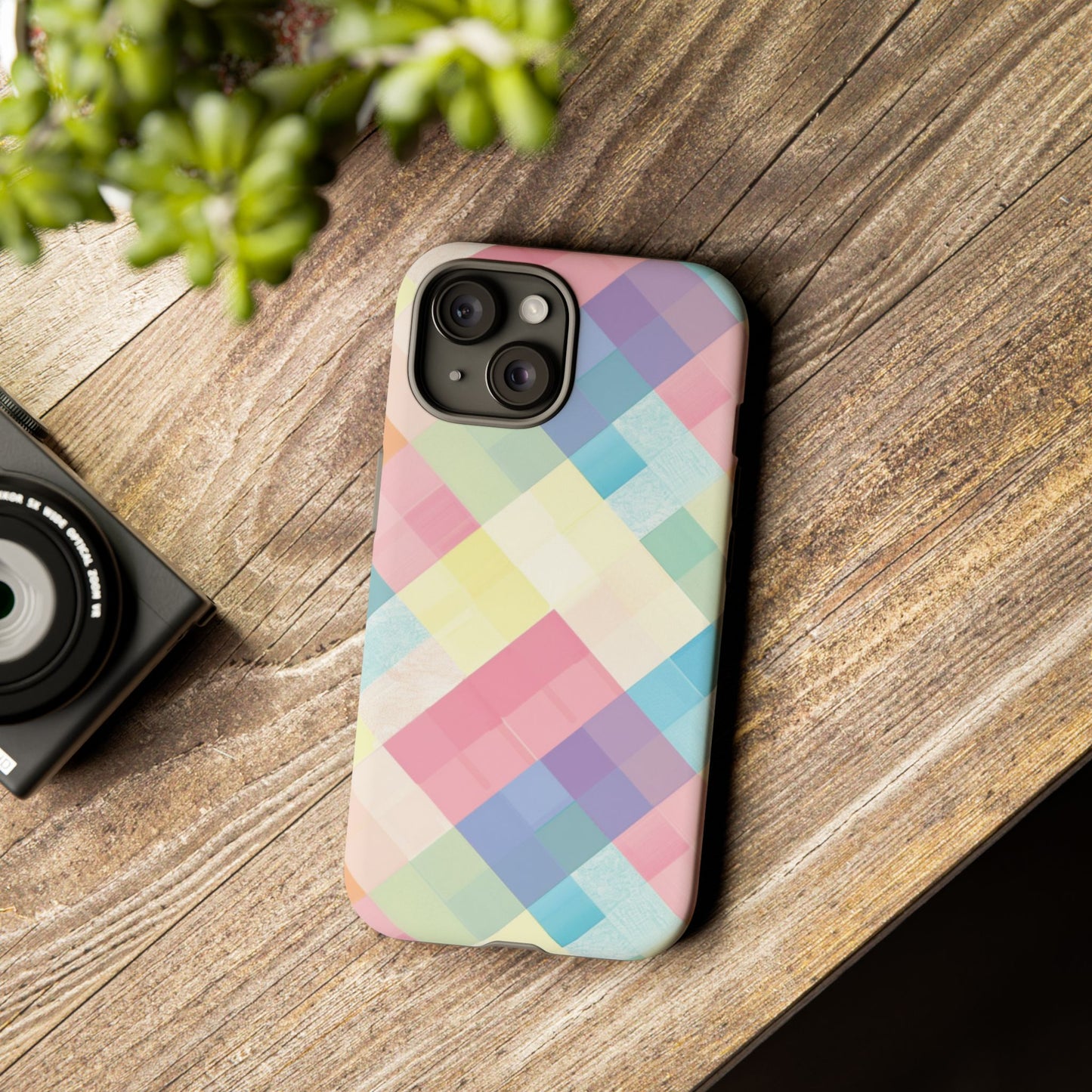 Spring Sonata Pastel Plaid Case