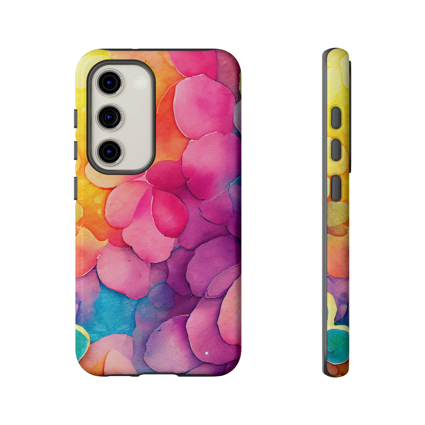 Sunset Petals Watercolor Samsung Galaxy Case – Slim Design, Glossy Finish