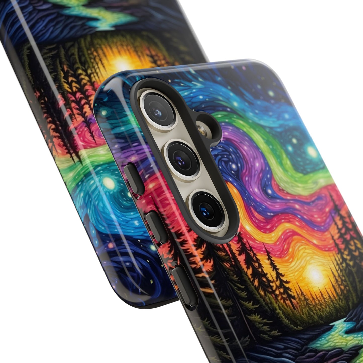 Celestial Nightscape Samsung Galaxy Case – Vibrant River and Starry Sky Design