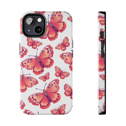 Coral Butterfly iPhone Case – Slim, Protective Design with Bold Watercolor Print