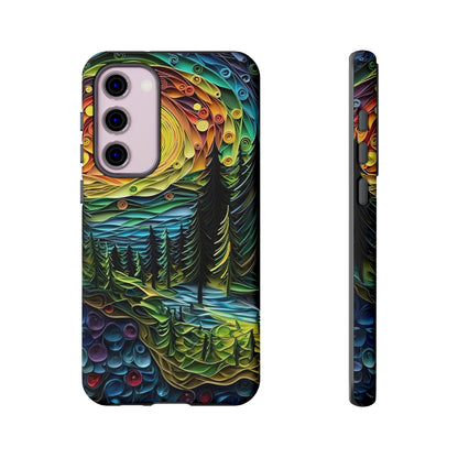 Radiant Forest Sunset Samsung Galaxy Case – Artistic Landscape Design