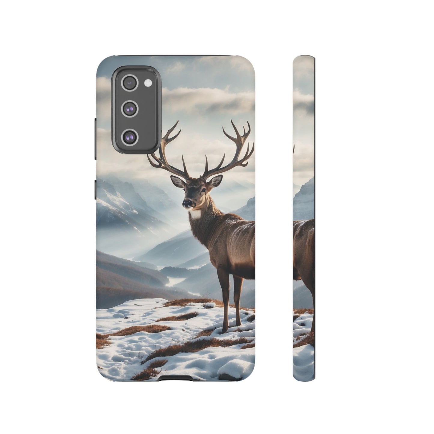 Alpine Majesty: Stag in Snow – Samsung Galaxy Case