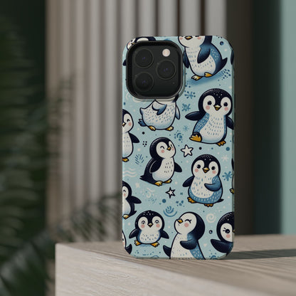 Cute Penguin Parade iPhone Case