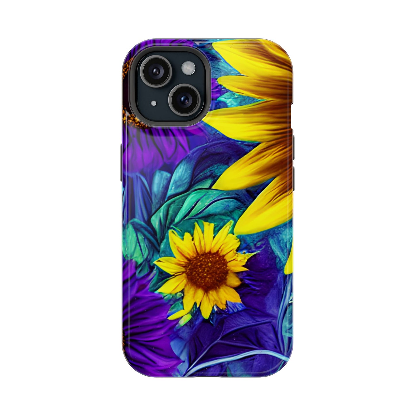 Purple & Gold Sunflower Dream - MagSafe iPhone Series Case