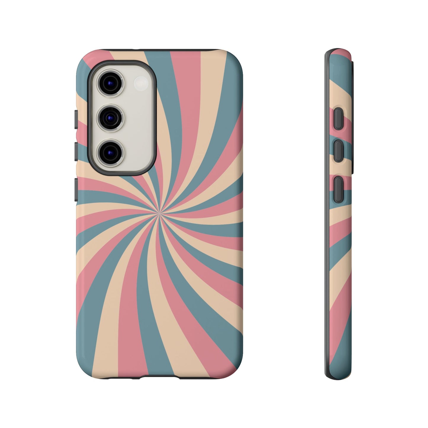 Vintage Pastel Swirl  Samsung Galaxy Case – Dual-Layer Protection with 70s-Inspired Design