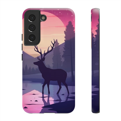 Twilight Elegance: Stag Reflection – Samsung Galaxy Case