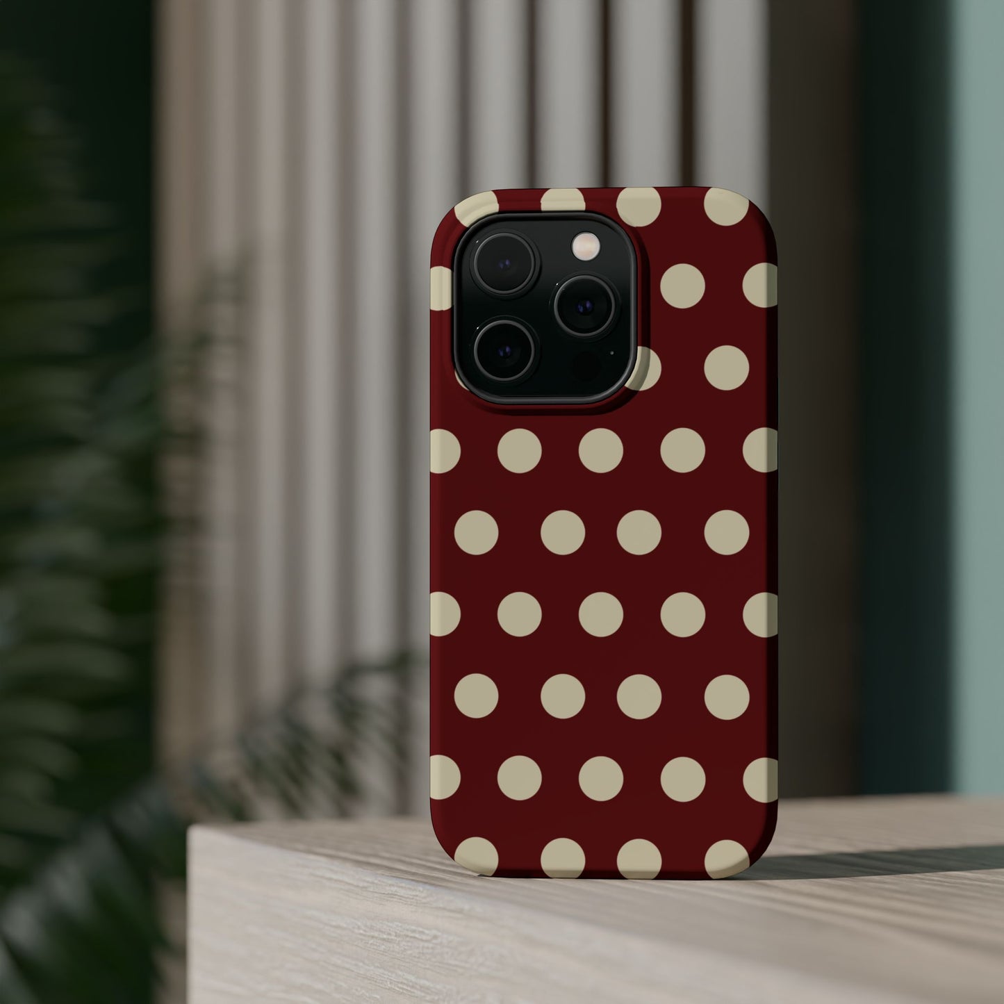 Classic Red & Cream Polka Dots - MagSafe iPhone Case