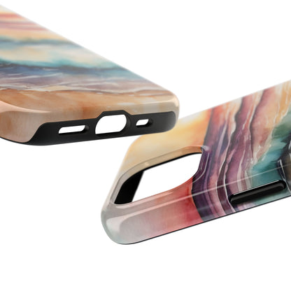 Sunset Waves iPhone Case – Vibrant Watercolor Design