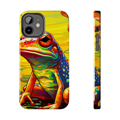 Vibrant Rainbow Frog Design – iPhone Series Case