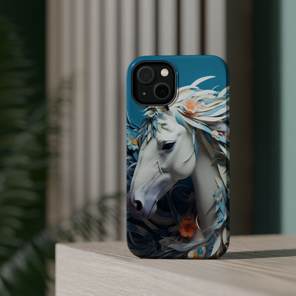 Floral Horse MagSafe iPhone Case