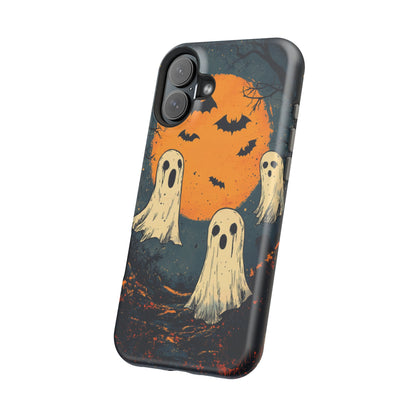 Haunted Ghosts & Full Moon MagSafe iPhone Case – Spooky Halloween Design