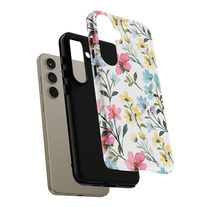 Watercolor Floral Bliss – Samsung Galaxy Case with Pastel Flower Design