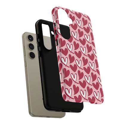 Hand-Drawn Hearts Samsung Galaxy Case