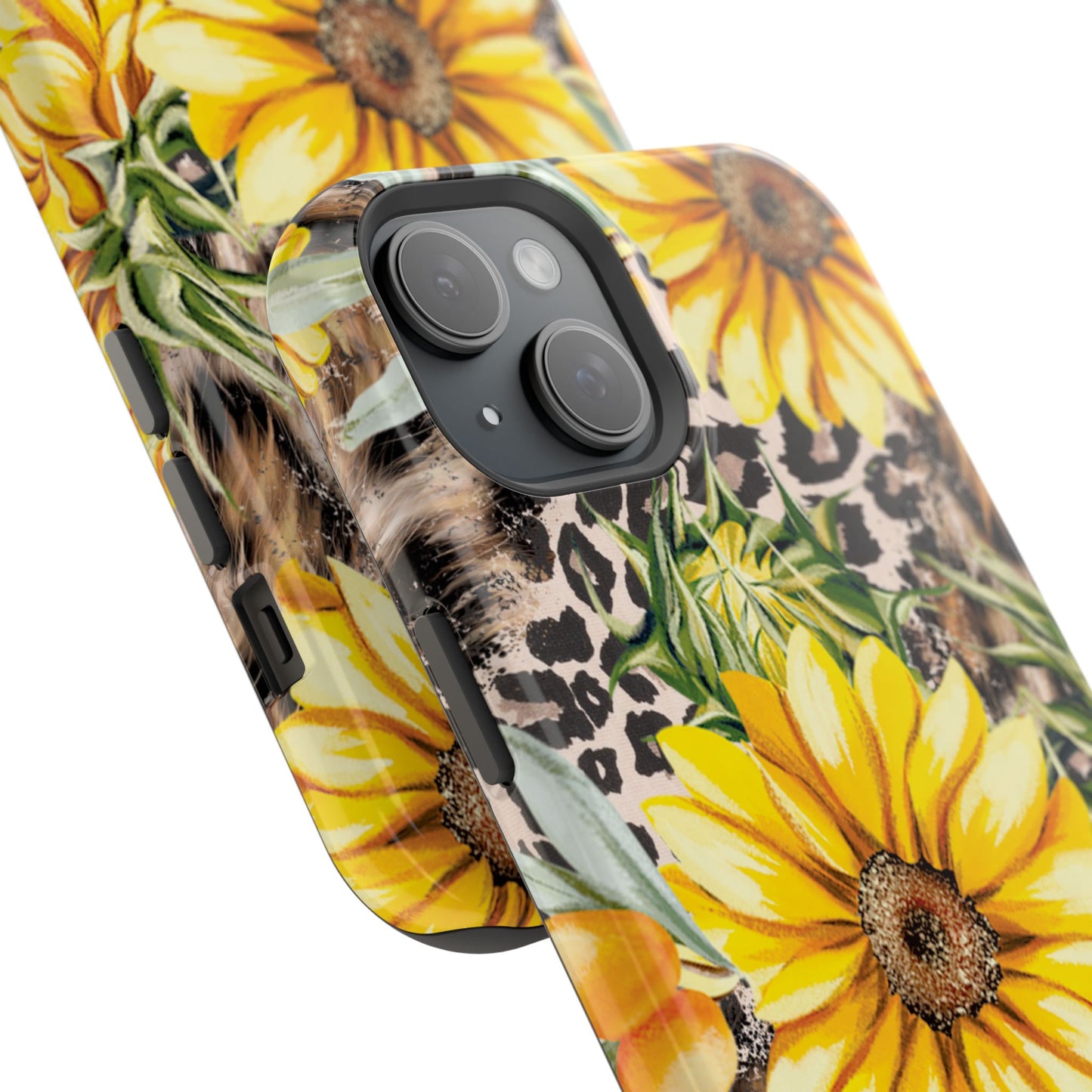 Leopard Sunflower Chic - MagSafe  iPhone Series Case