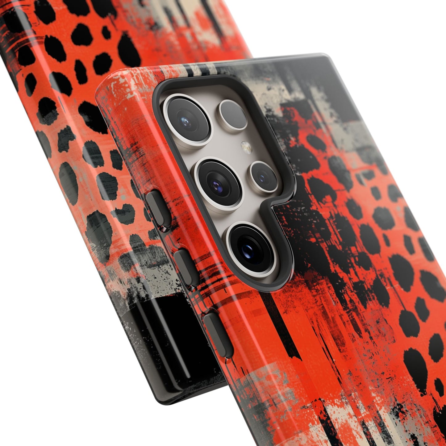 Cheetah Plaid Case – Red & Black Pattern