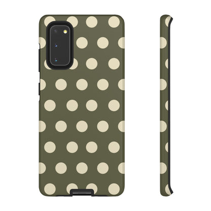 Vintage Green & Cream Polka Dots – Samsung Galaxy Case