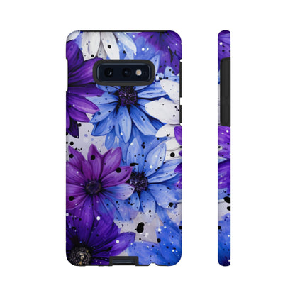 Vibrant Purple & Blue Floral Splash - Samsung Galaxy Series Case