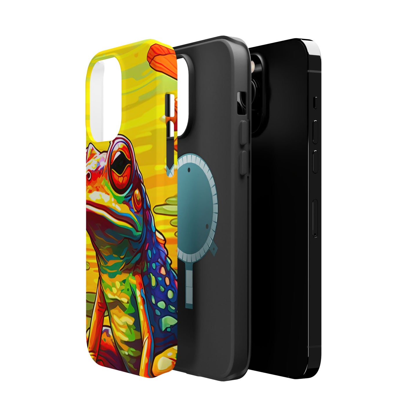 Vibrant Rainbow Frog Design – MagSafe iPhone Case