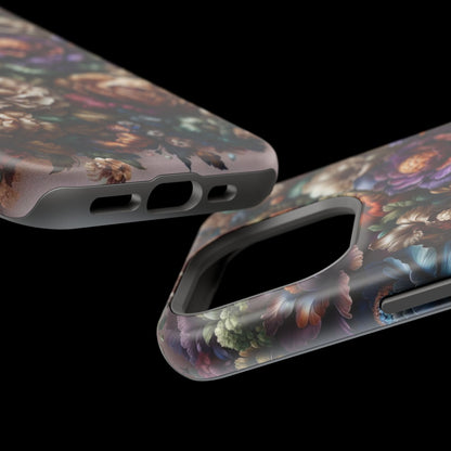 Floral Elegance MagSafe Compatible iPhone Case – Protective Dual-Layer Design with Vibrant Full-Wrap Print