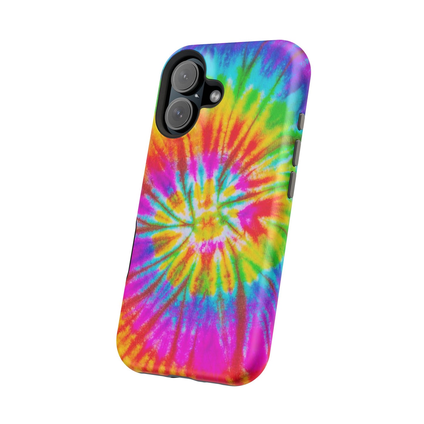 Rainbow Spiral Tie-Dye MagSafe Case – Vibrant Colors & Functionality