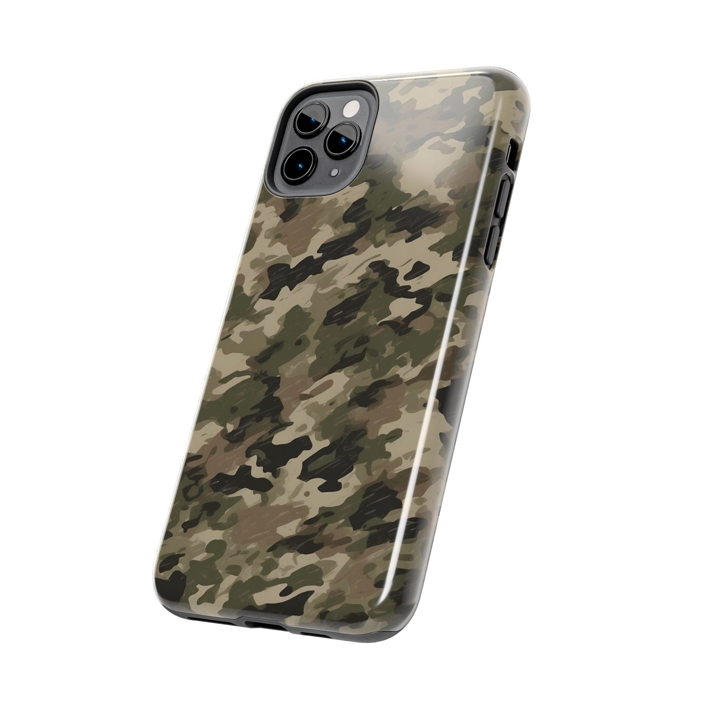 Classic Light Brown Camouflage – Durable iPhone Case with Timeless Design