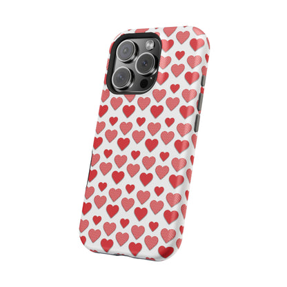 Red & Polka Dot Hearts MagSafe Case