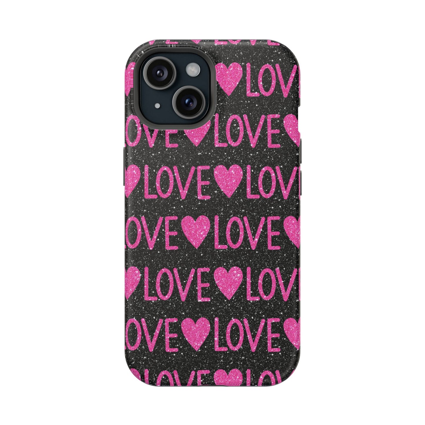 Pink Glitter Love MagSafe Case