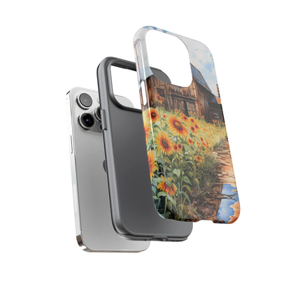 Sunflower iPhone Case  Rustic Farm Style