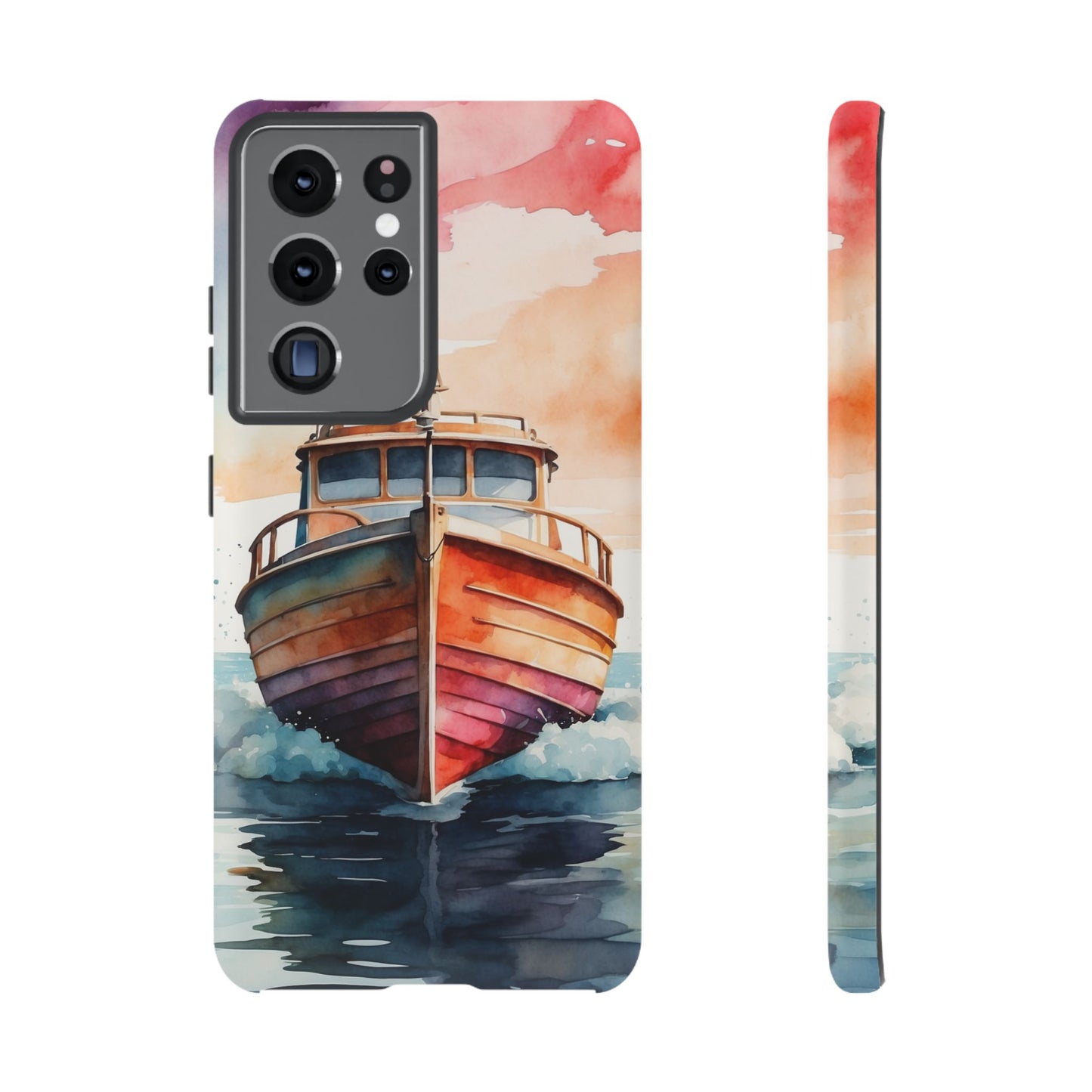 Sunset Sail Watercolor Boat – Samsung Galaxy Series Case