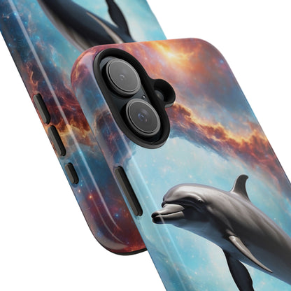 Cosmic Dolphin Space Vibes - iPhone Case