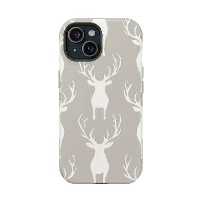 Minimalist Deer Silhouette MagSafe Pattern – iPhone Series Case