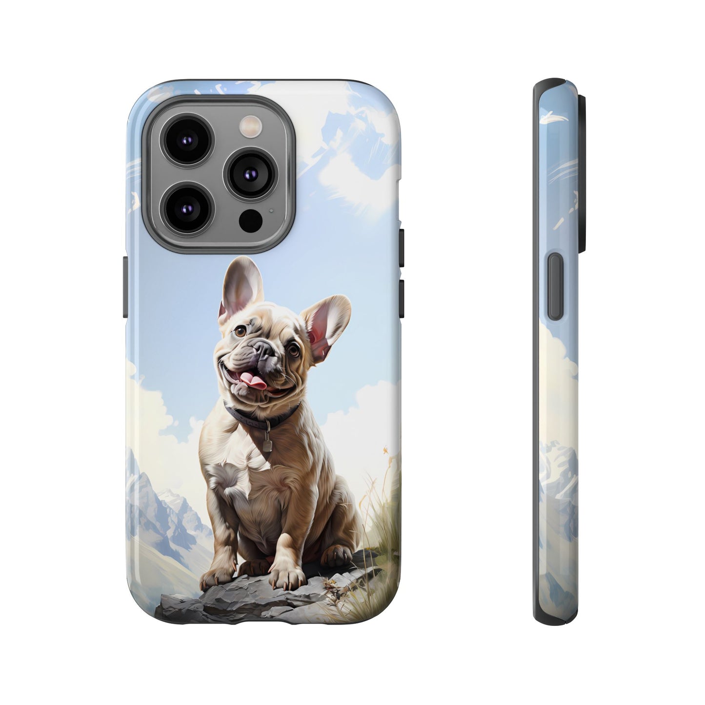 Frenchie iPhone Samsung Galaxy Phone Case! French Bull Dog Standing Proudly. Extremely Tough & Durable With Dual Layer Protection.