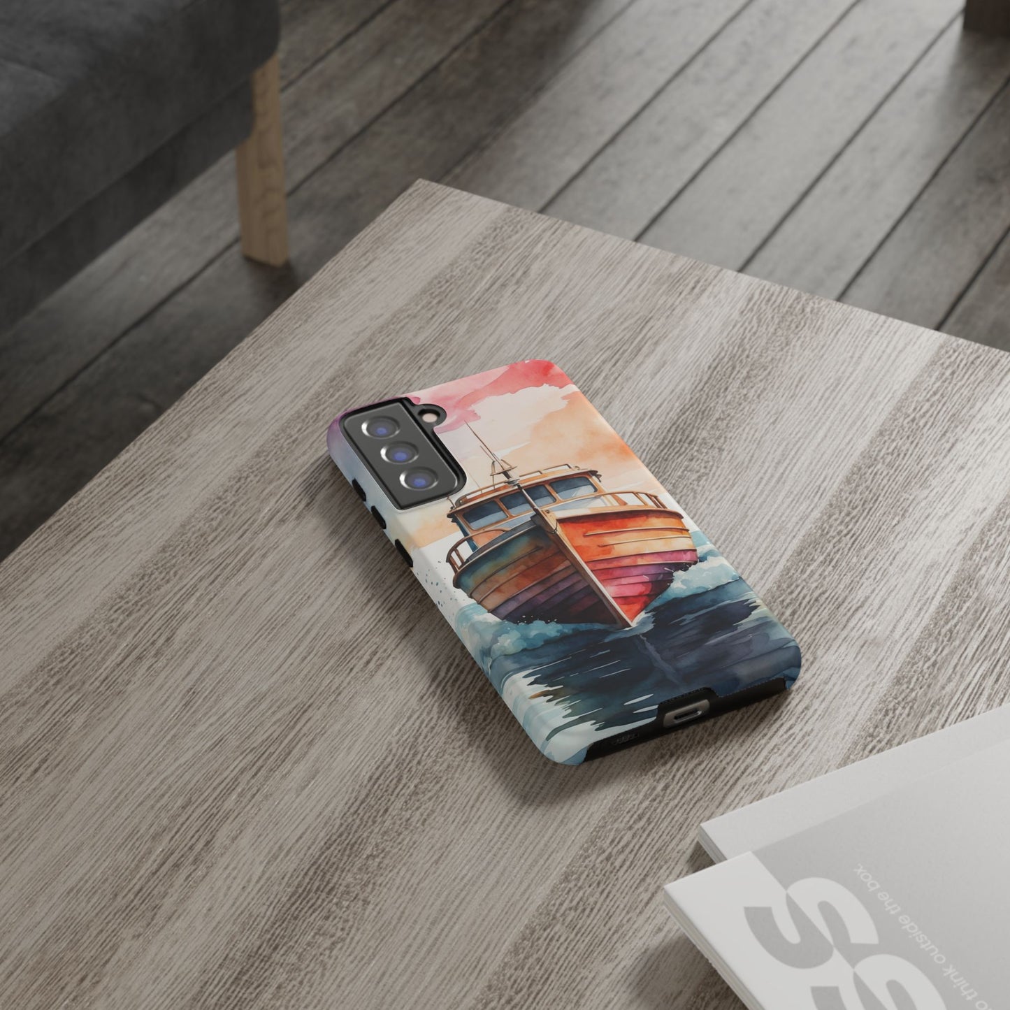 Sunset Sail Watercolor Boat – Samsung Galaxy Series Case