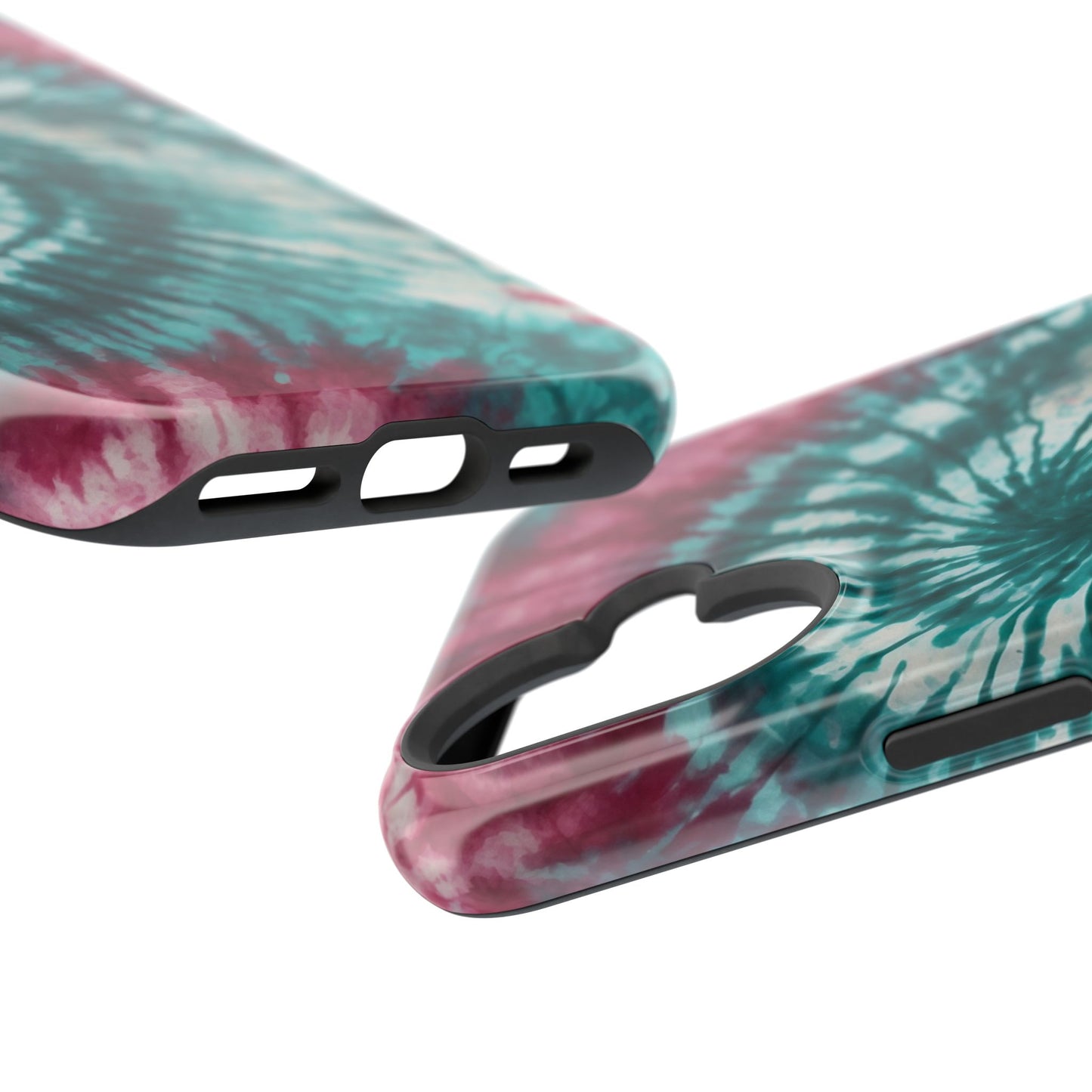 Teal and Pink Tie-Dye MagSafe Case – Stylish and Functional