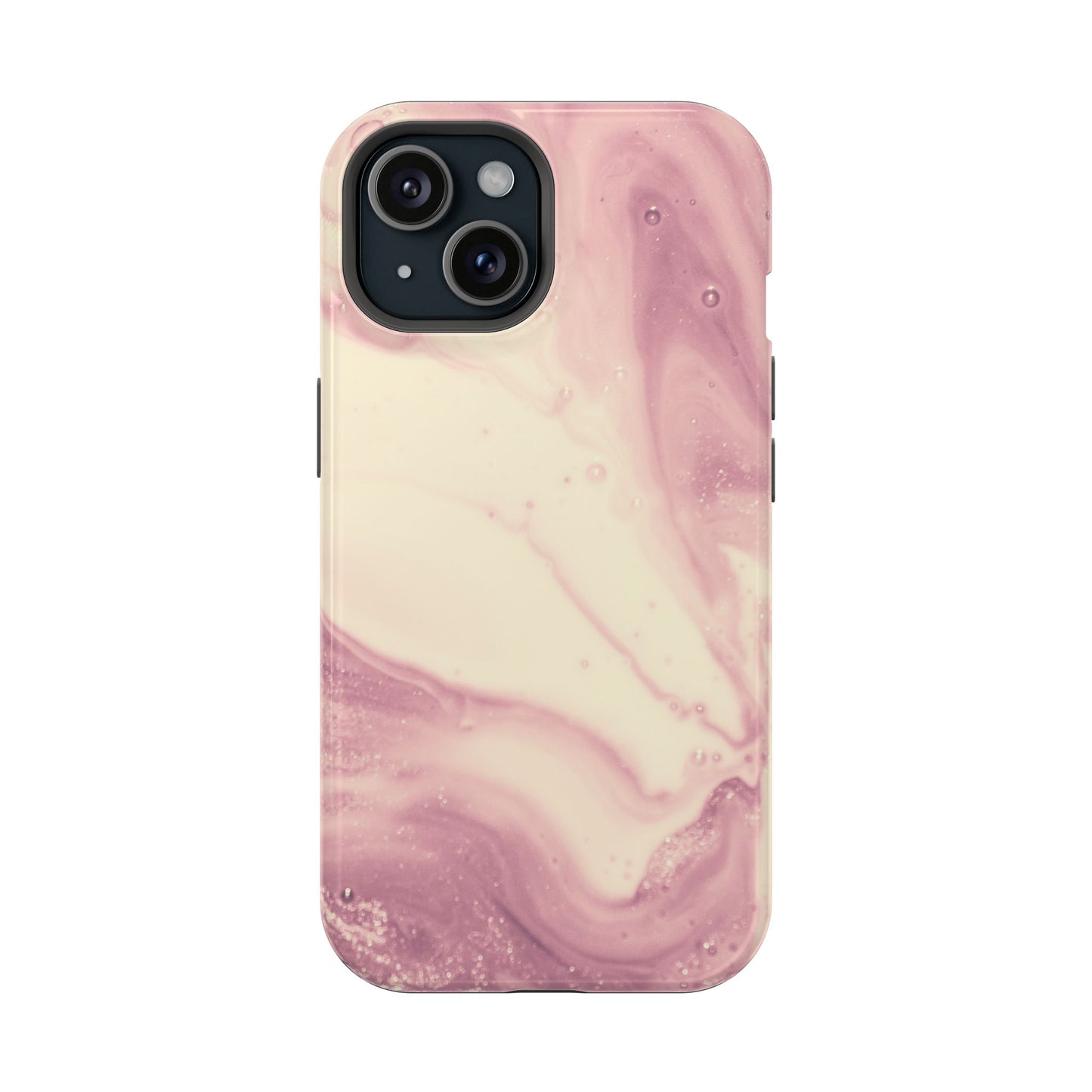 Blush Marble Glow – MagSafe Case with Pink & Rose Gold Marble Design