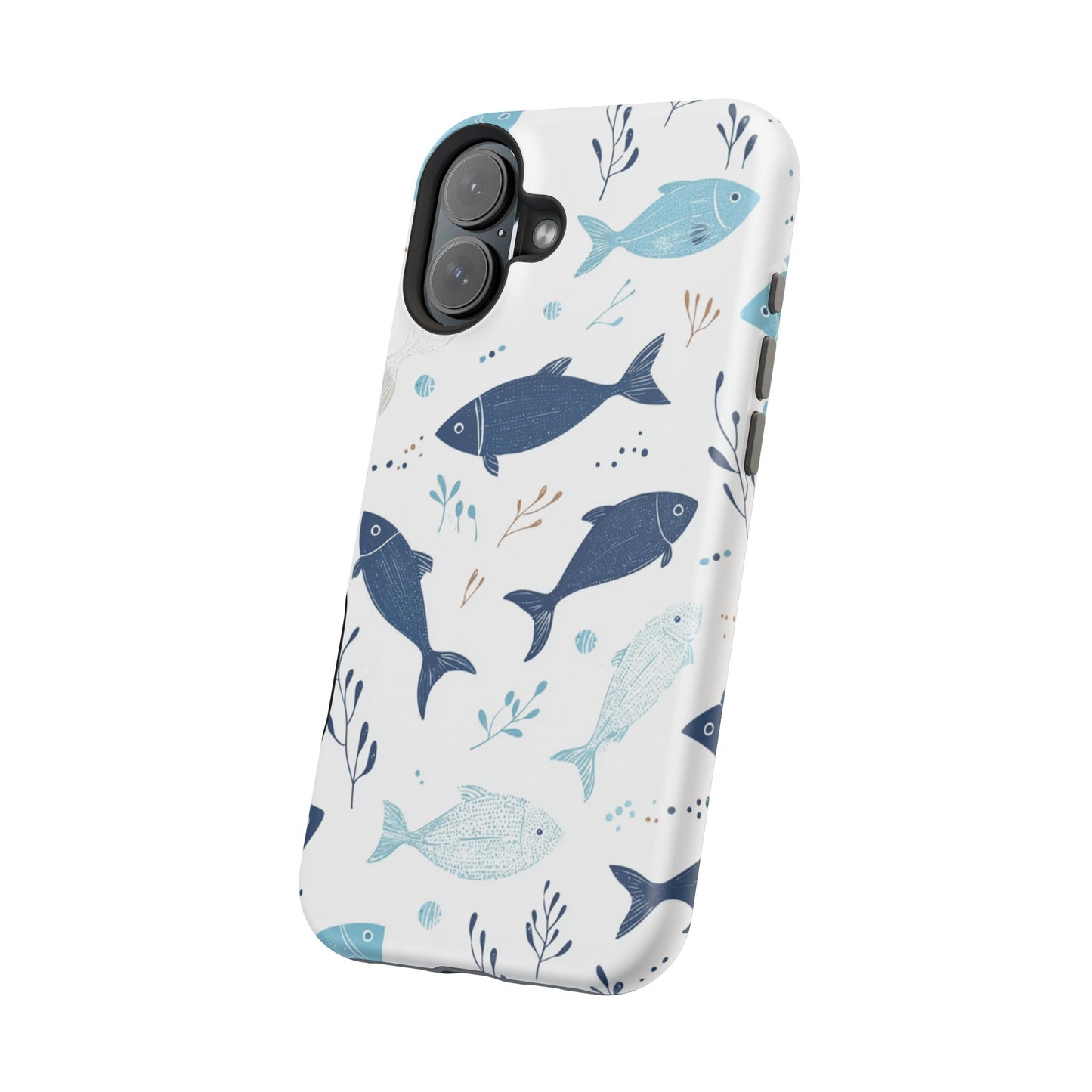 Oceanic Blue Fish Pattern - MagSafe iPhone Series Case