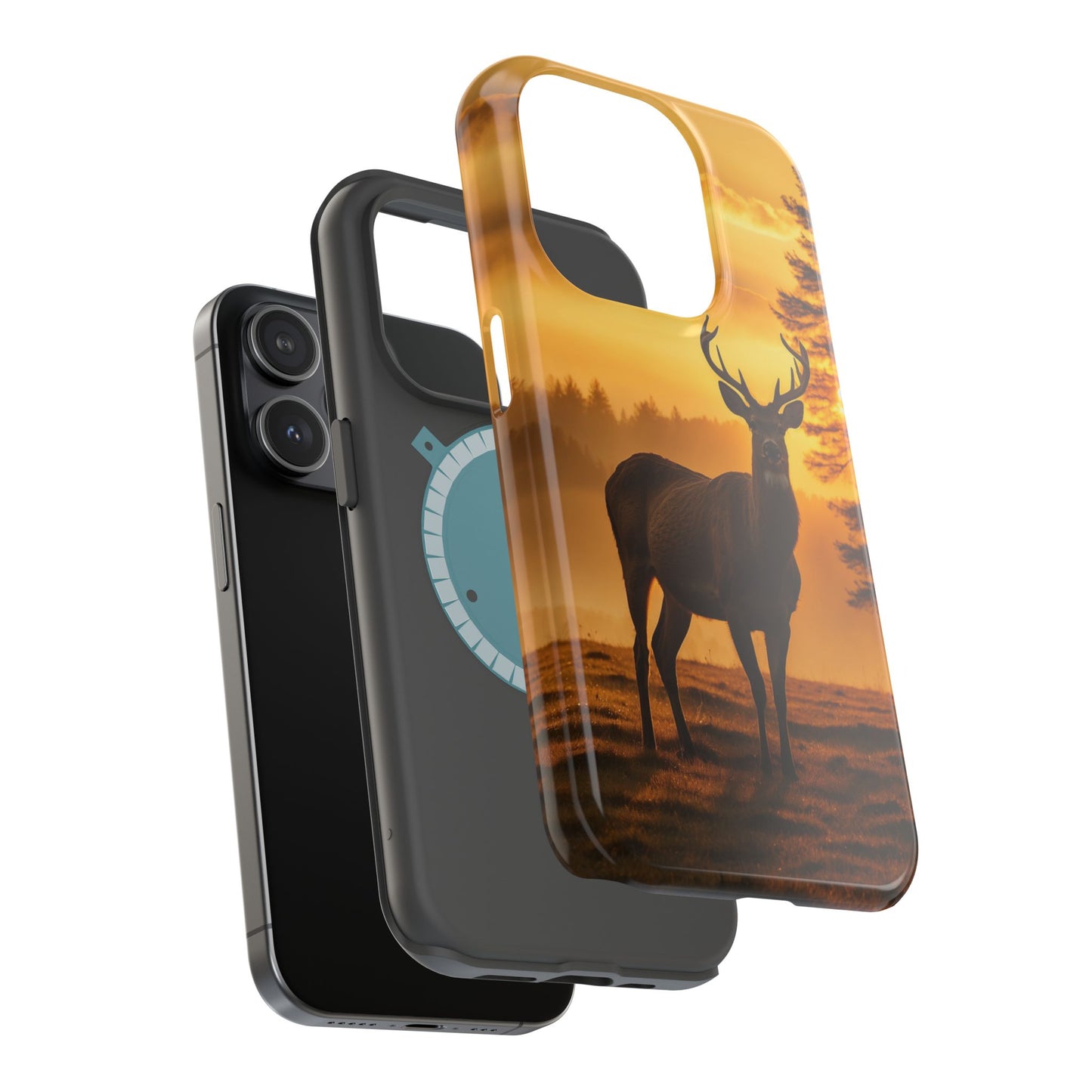 Sunset Majesty: Regal Stag – MagSafe iPhone Case