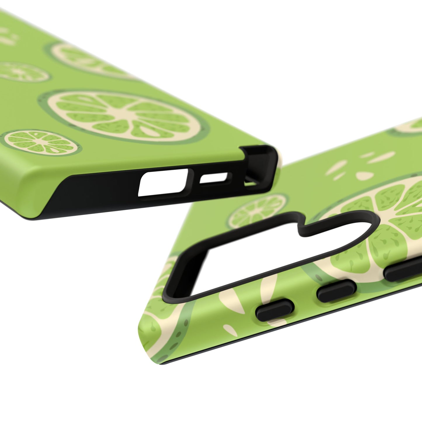 Zesty Lime Splash Tough Samsung Galaxy Case – Fresh Citrus Design, Dual - Layer Protection - BOGO Cases