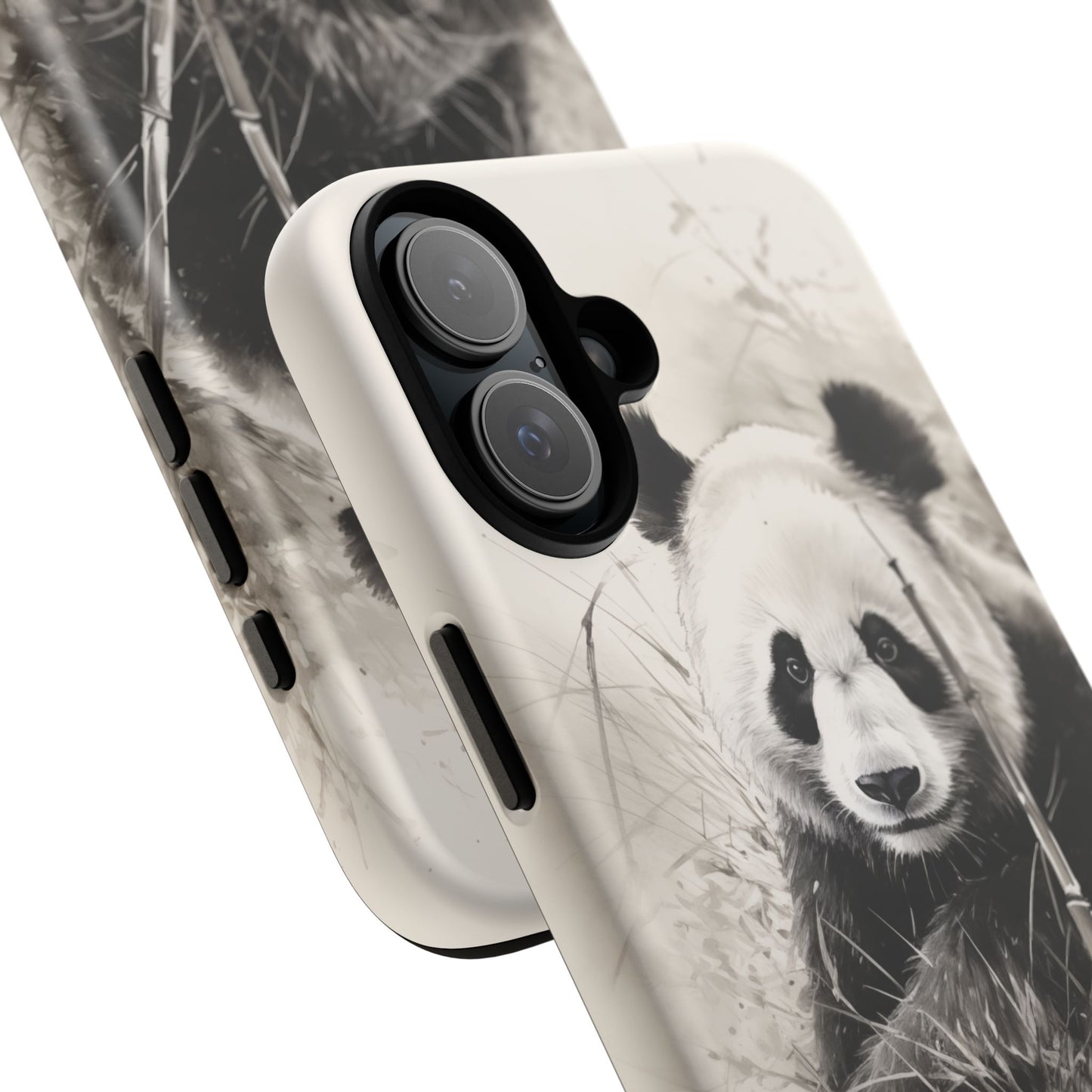 Premium Cute Phone Case: Charcoal Art Panda Bear