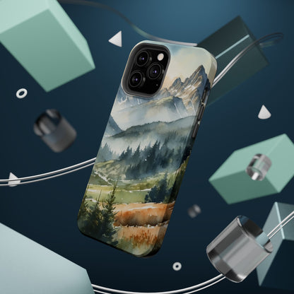 Serene Alpine Forest - MagSafe iPhone Case