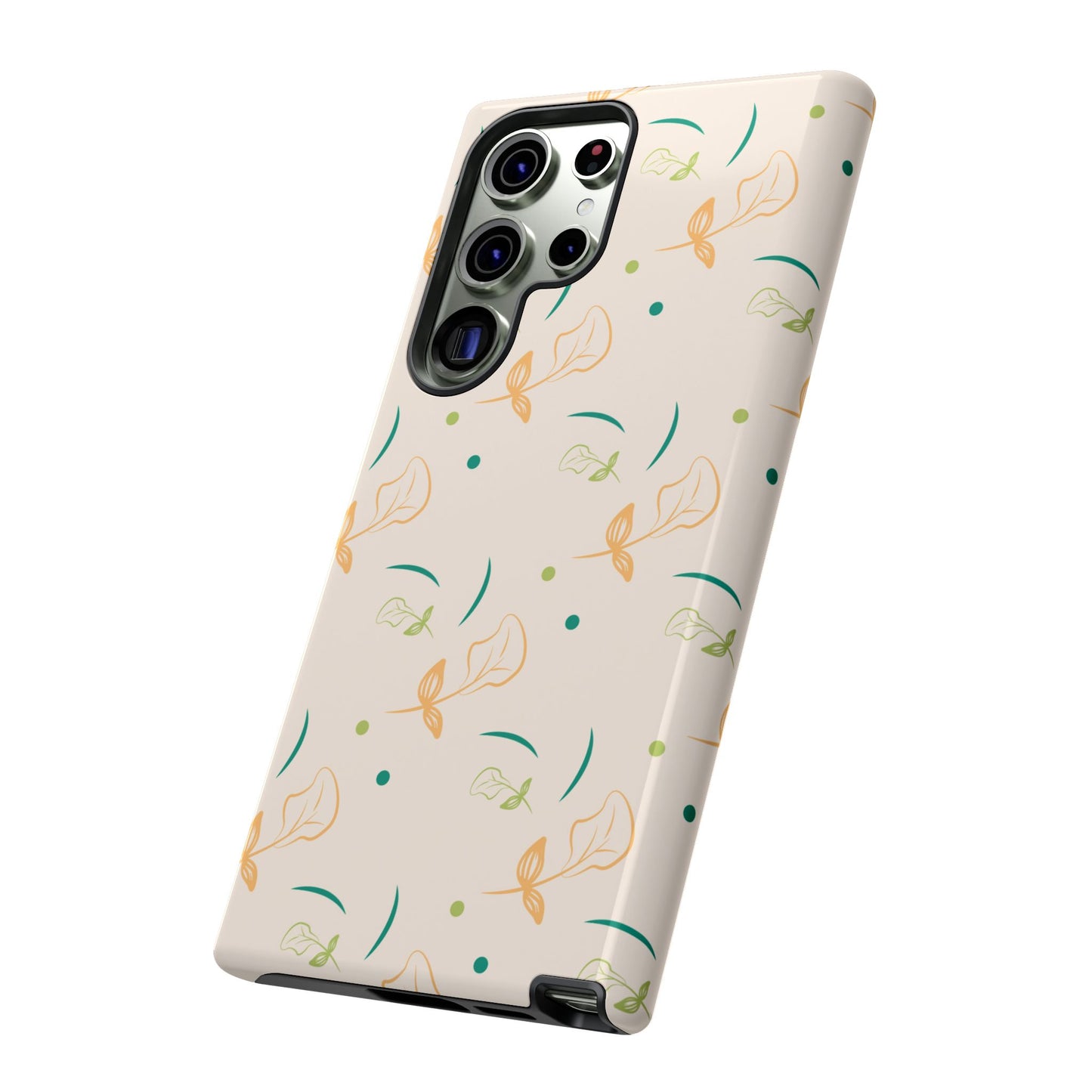 Soft Pastel Abstract Floral Tough Samsung Galaxy Case – Playful Minimalist Design with Dual-Layer Protection