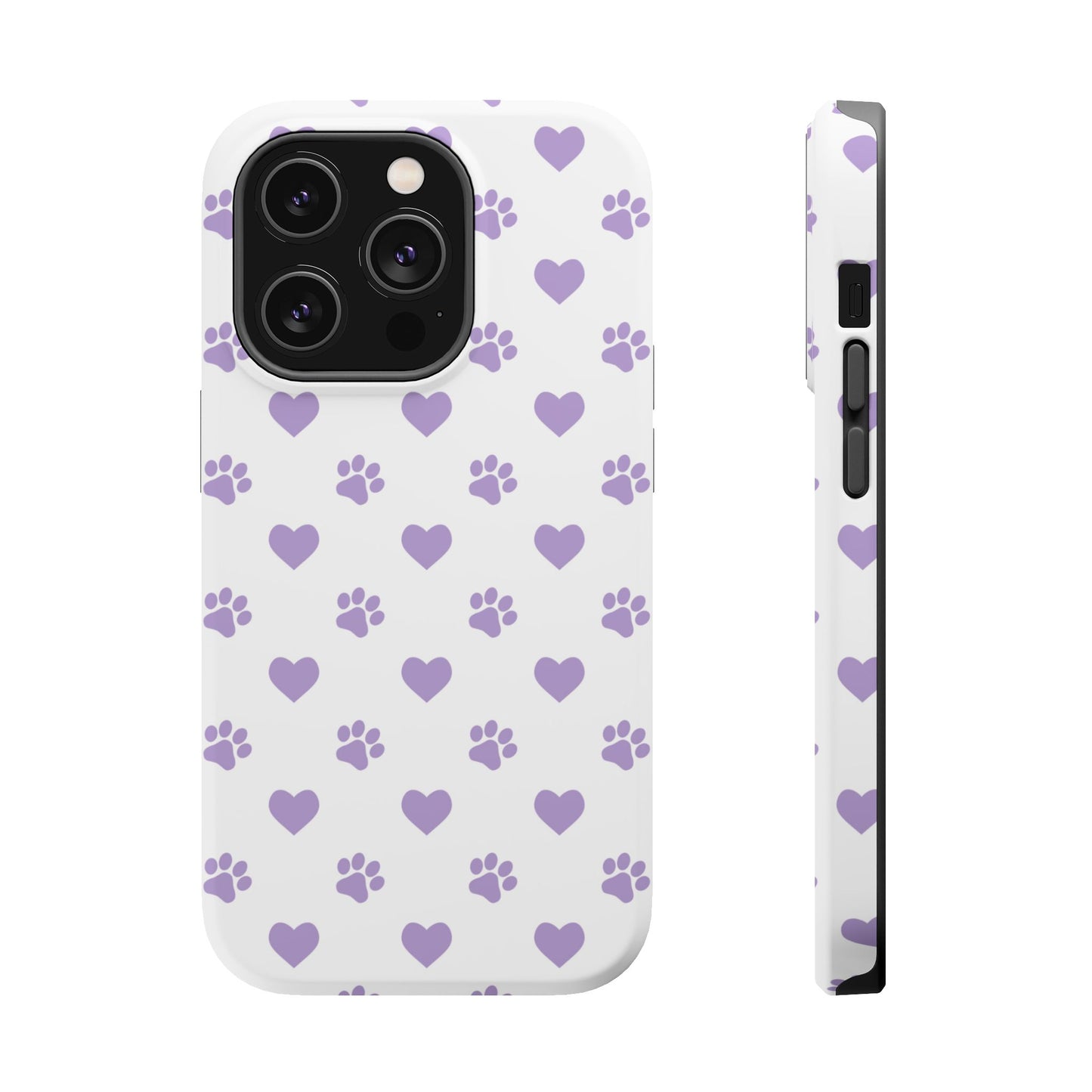 Paw Prints & Hearts – MagSafe iPhone Case with Adorable Pet-Lover Design