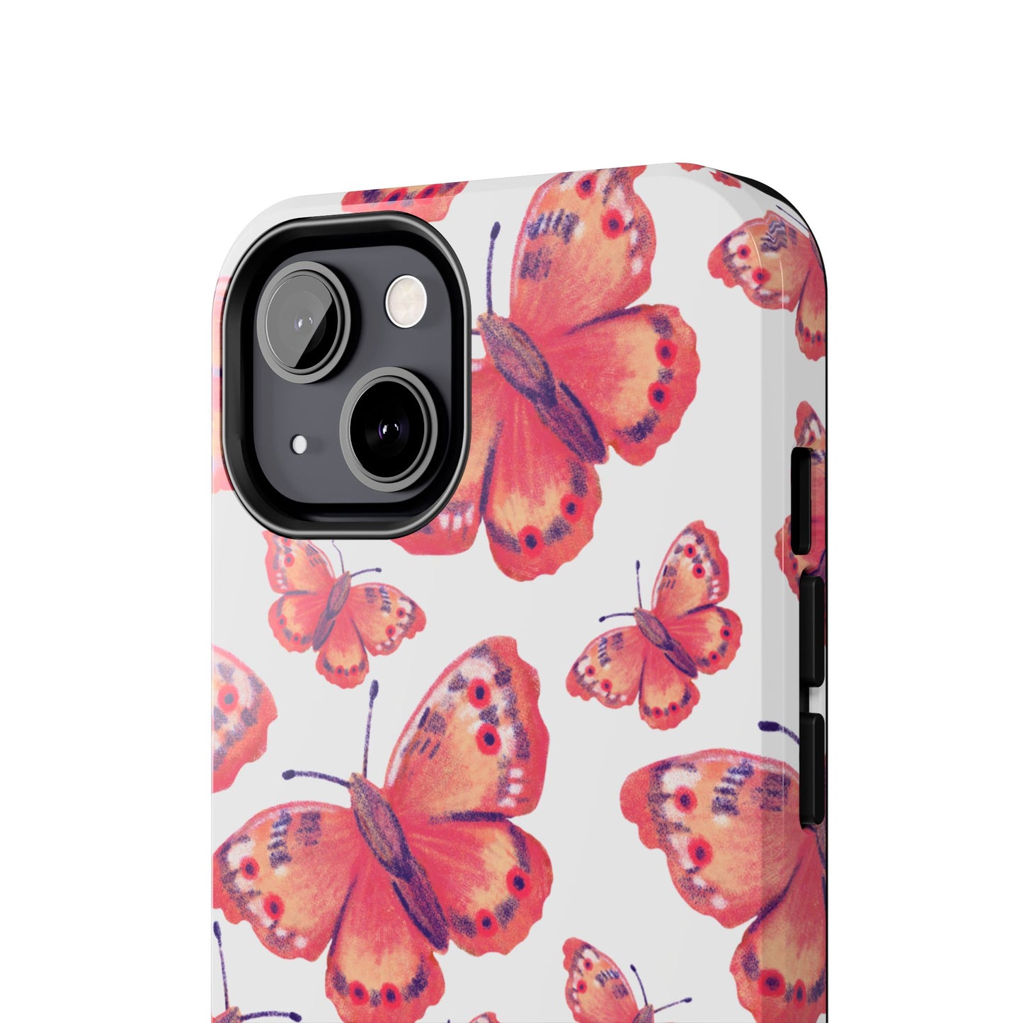 Coral Butterfly iPhone Case – Slim, Protective Design with Bold Watercolor Print