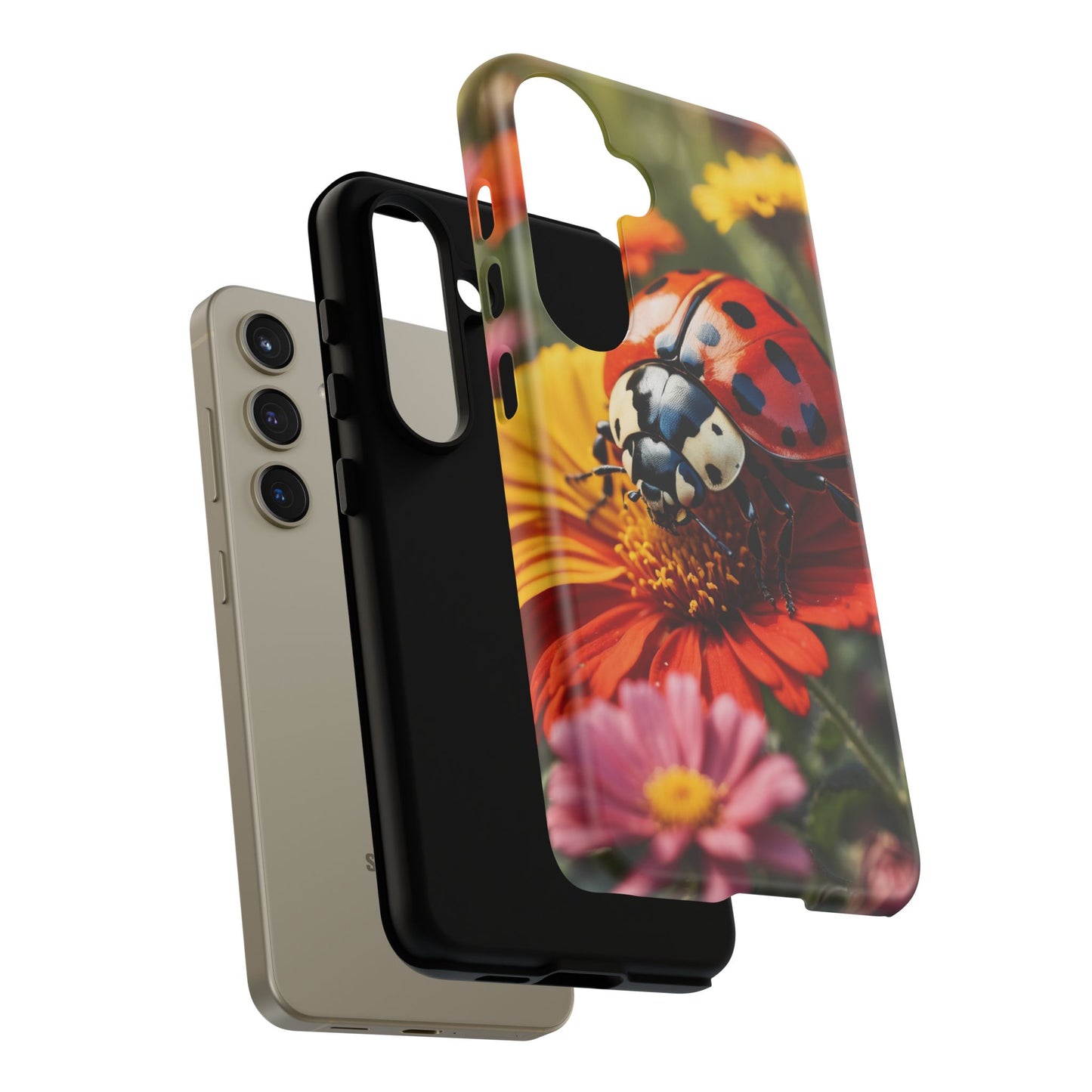 Ladybug on Orange Daisy - Samsung Galaxy Case