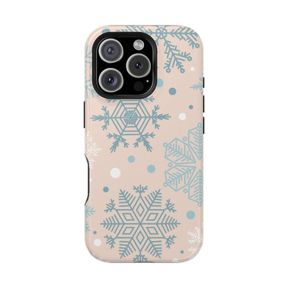 Winter Snowflakes MagSafe iPhone Case – Shockproof, Smooth Matte Finish, Dual-Layer Protection