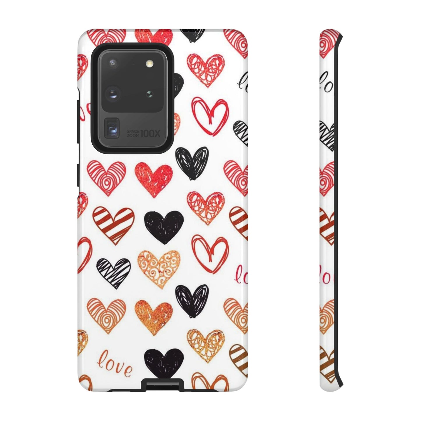 Samsung Galaxy Case: Hand-Drawn Hearts & Love