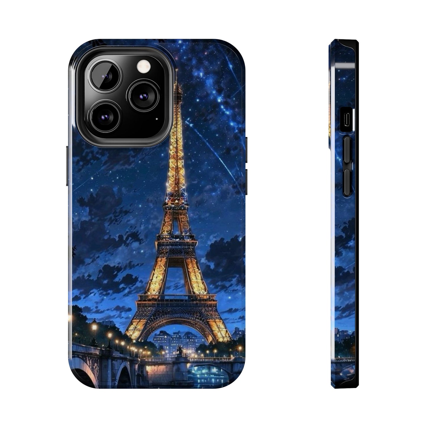 iPhone Case - Eiffel Tower Under Starlit Sky Design