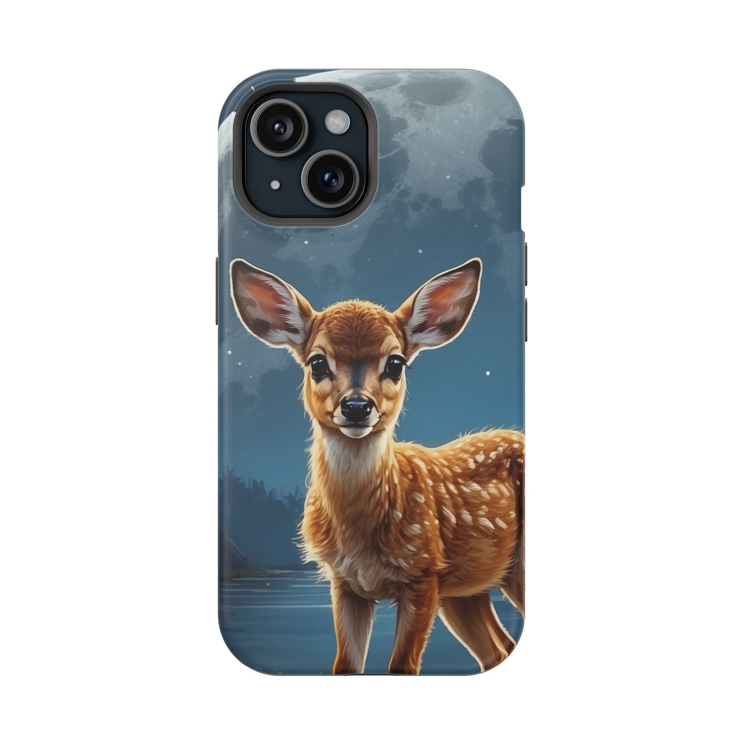 MagSafe-Compatible iPhone Case – Enchanted Fawn Under the Moonlit Sky